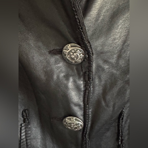 DANIER Y2K black leather Jacket size XS - Picture 5 of 15